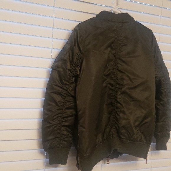 Madden Olive Green Bomber Jacket Size XL - Picture 7 of 12